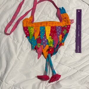 Chicken Colorful patchwork Fringe Shoulder Bag purse crossbody
